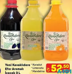 YENİ KAVAKLIDERE EFOR AROMALI İÇECEK KARADUT/LİMONATA/MANDALİNA 3 L fiyat ve kampanya bilgisi